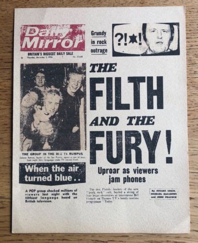 Sex Pistols The Filth And The Fury Facsimile Ebay