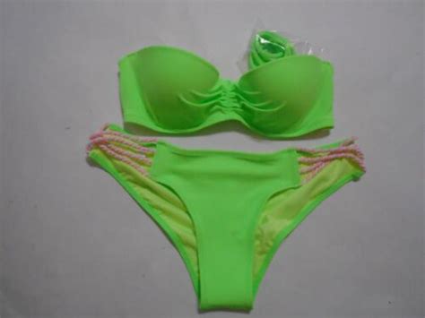 Victorias Secret Flirt Bandeau And Cheeky Hipikini 32a 32b 32c 32d