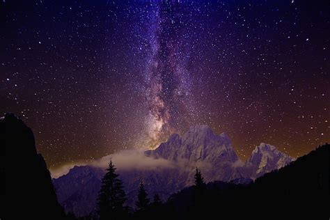 Milky Way Over The Alps Our Planet Is A Lonely Speck In T Flickr