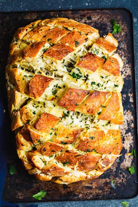 Cheesy Pull Apart Garlic Bread Kalejunkie