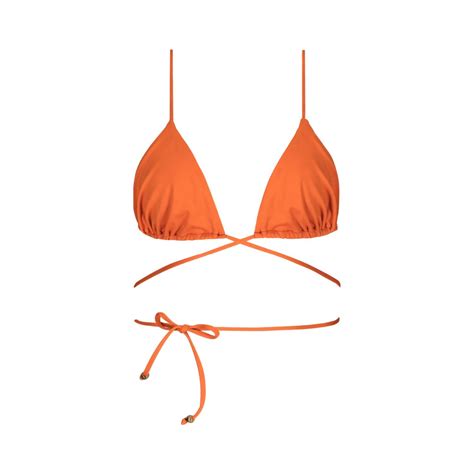 Mc Saint Barth Leah Halterneck Bikini Top Orange Artofit