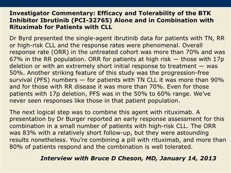 The Btk Inhibitor Ibrutinib Pci Alone And In Combination With