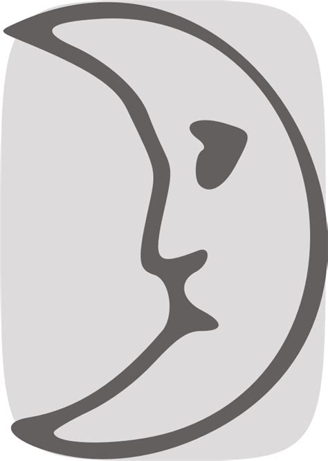 Clipart - Moon face