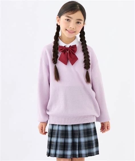 ニット 「repipi Armario レピピアルマリオ」キッズカラーセーター ニット Vネック スクール 制服 キッズ