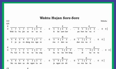 Lagu Daerah Yang Menggunakan Not Balok Delinews Tapanuli