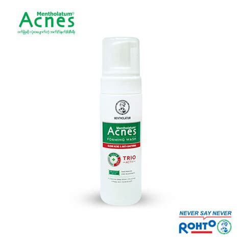 Acnes Foaming Wash Trio Formula Rohto Myanmar