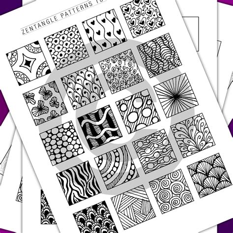 easy zentangle patterns 8