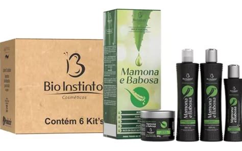 Mamona E Babosa Bio Instinto Kit Completo 4 Itens 6 Kits Parcelamento