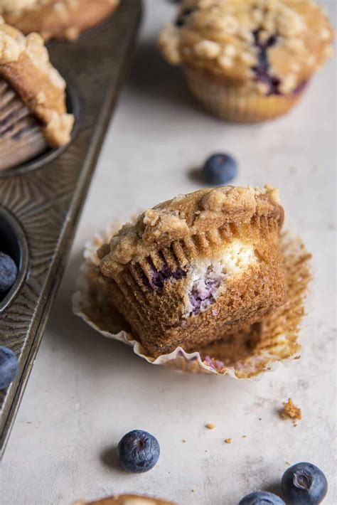 Blueberry Cream Cheese Muffins The Crumby Kitchen