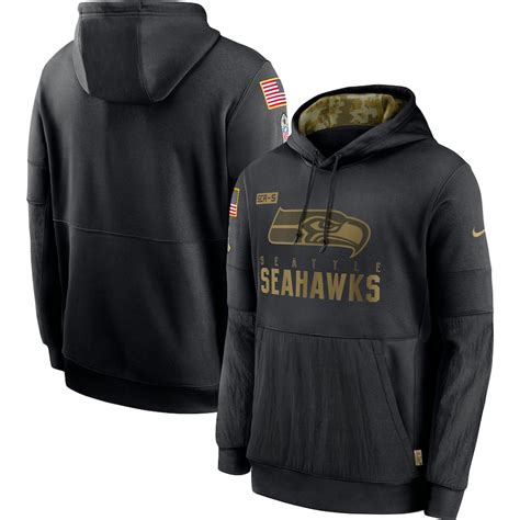 Mens Nike Black Seattle Seahawks 2020 Salute To Service Sideline