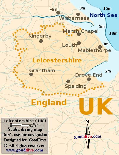 Leicestershire map - GoodDive.com