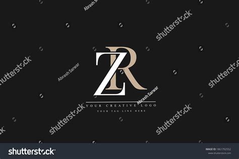 Zr Rz Abstract Vector Logo Monogram Stock Vector Royalty Free