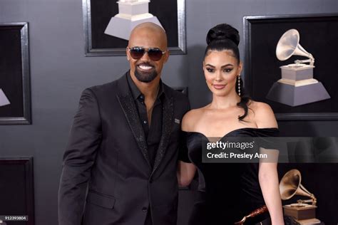 Shemar Moore and Anabelle Acosta attends the 60th Annual GRAMMY... News ...