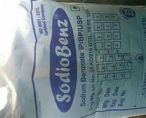 Ganesh Sodium Benzoate IP 25kg Powder At Rs 100 Kilogram In Mumbai