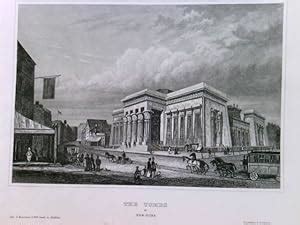 Original Stahlstich Steel Engraved Print The Tombs In New York