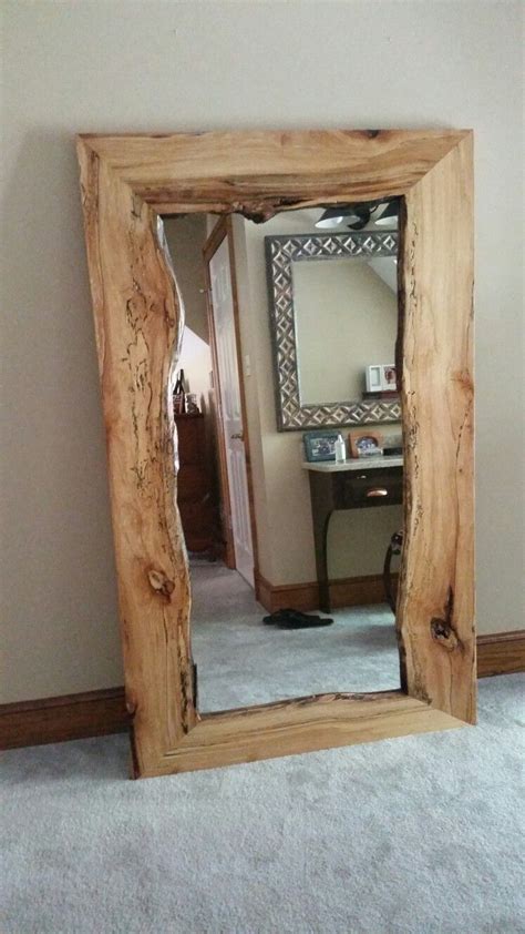 Larest Project Live Edge Spalted Sycamore Full Height Leaning Mirror