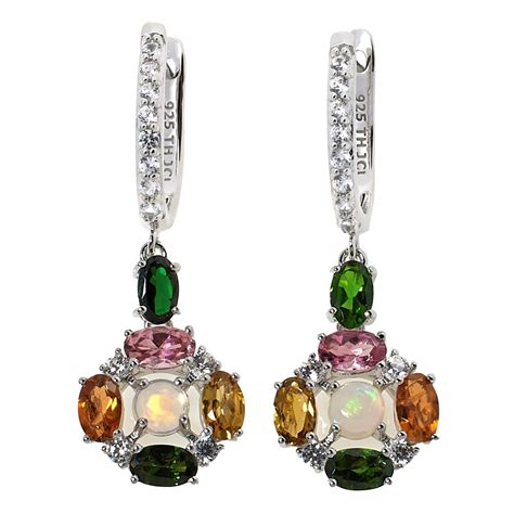 Colleen Lopez Exotic Gemstone and Opal Drop Earrings - 22207991 | HSN