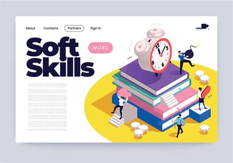 Soft Skills Isometric Banner 28573690 Vector Art at Vecteezy