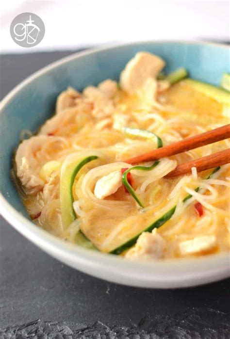 Lemongrass Noodle Soup With Cucumber And Chicken The Flavor Bender