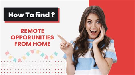 How To Find Remote Job Opportunities From Home Youtube