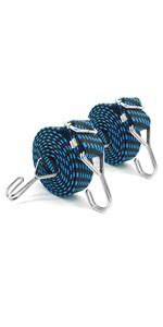 BBKON 2 Pack 40 Inch Heavy Duty Flat Bungee Cords With Hook Bungee