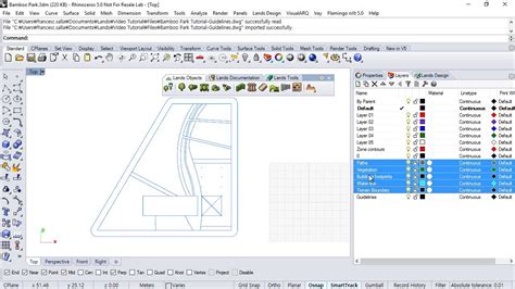 Lands Design Tutorial Insert A Dwg File In Rhino Youtube