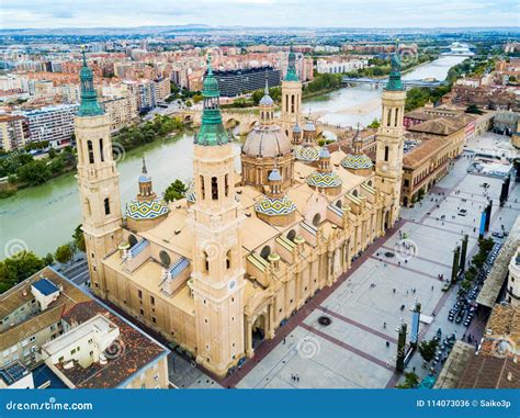 Cathedral Our Lady Pillar, Zaragoza Stock Photo - Image of european ...