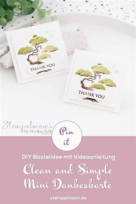 Video Anleitung Clean And Simple Mini Dankeskarte Basteln Mit Stampin