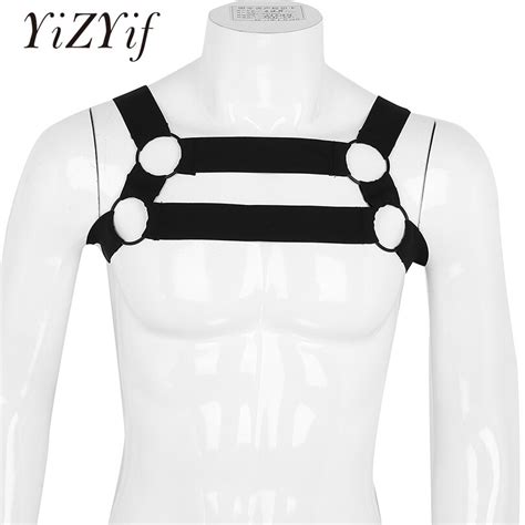 YiZYiF Fetish Harness Men Zentai Arnes Gay BDSM Chest Belt Fetish