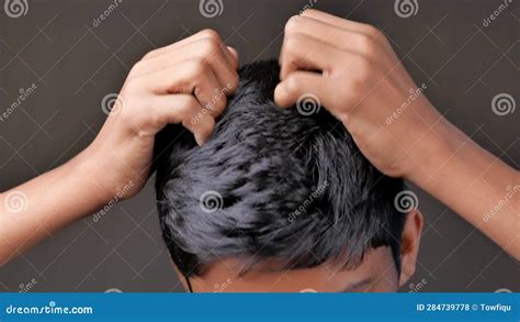 Hair Loss Concept With Man Checking His Hair Stock Footage Video Of