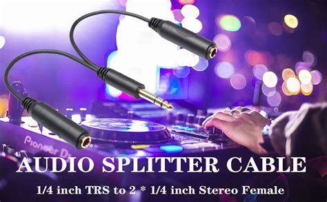 Amazon Sairps Splitter Male To Dual Trs Stereo Female