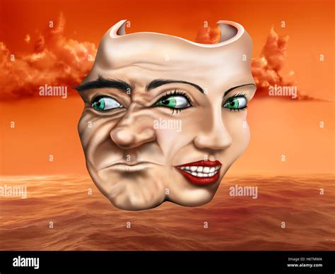 Mask happy sad face hi-res stock photography and images - Alamy