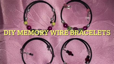 Diy Memory Wire Bracelets With Glass Beads Youtube