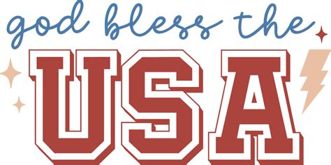 God Bless The Usa American 4th July T Shirt Design Free Svg File