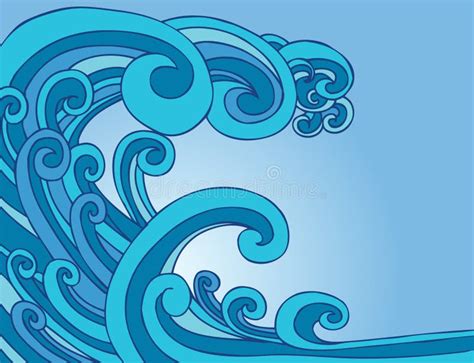 Tsunami Tidal Wave stock vector. Illustration of break - 9488723