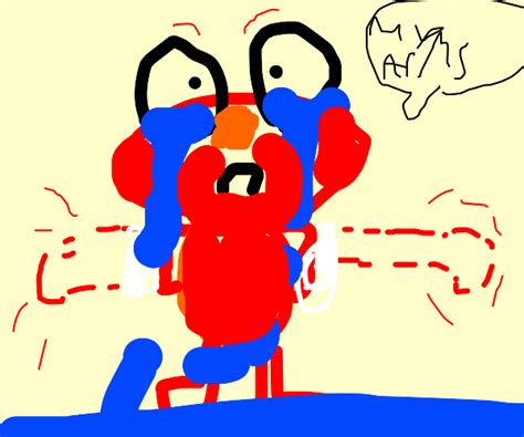 Elmo is crying - Drawception