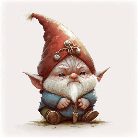 Premium Photo Drawing Of A Cute Christmas Gnome