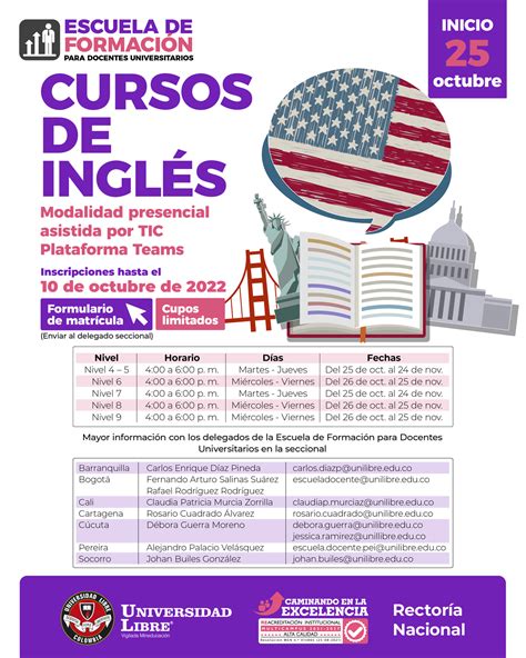 Cursos de Inglés para docentes Octubre