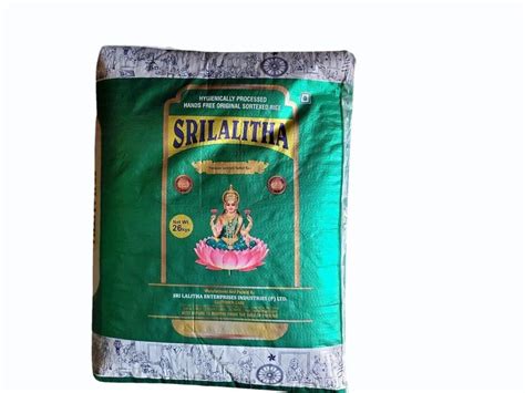 White Kg Sri Lalitha Hmt Parboiled Rice Hdpe Bag At Rs Bag In