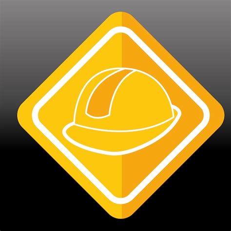 Premium Vector | Construction sign helmet protection image vector ...