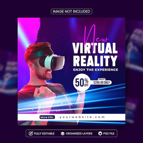 Premium Psd Metaverse Virtual Reality Gaming Social Media Post Design