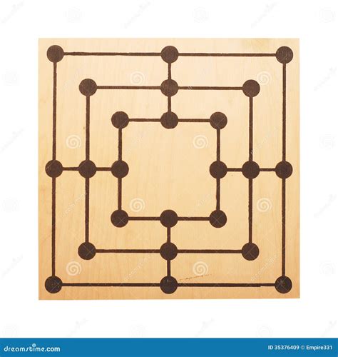 Nine Men S Morris Stock Image Image Of Board Play White 35376409