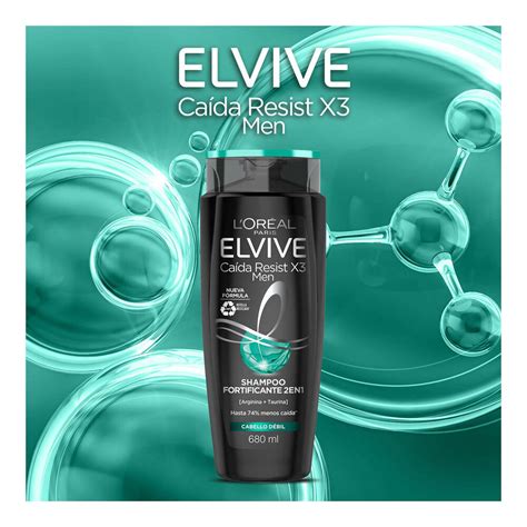 Shampoo Loréal Paris Elvive Caída Resist X3 Men 680 Ml Soriana