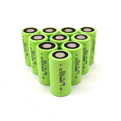 Ni MH Sub C 3 3Ah Nimh SC 1 2V 3300 MAh Flat Top Rechargeable Battery