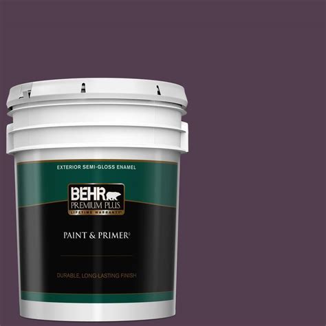 Behr Premium Plus Gal Ppu Oriental Eggplant Semi Gloss Enamel