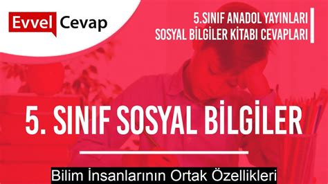 5 Sınıf Anadol Yayıncılık Sosyal Bilgiler Ders Kitabı Bilim