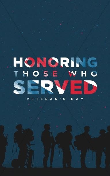 Veterans Day Honoring Those Who Served Church Bulletin