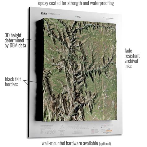 Zions National Park Temple Of Sinawava 2020 3d Raised Relief Usgs Satellite Map