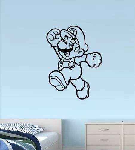 Vinilo Decorativo Pared X Cms Caricatura Mario Bros Meses Sin Inter S