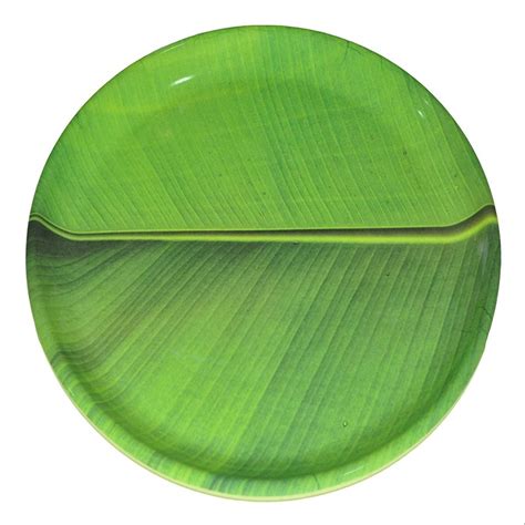 Green Round Laminated Banana Leaf Plate Paper GSM 220 Gsm Size 10